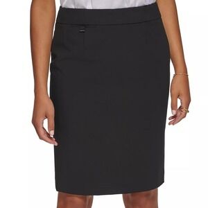 Calvin Klein Pencil Skirt Wide Waistband Back Zipper‎ Classic Womens Size 12